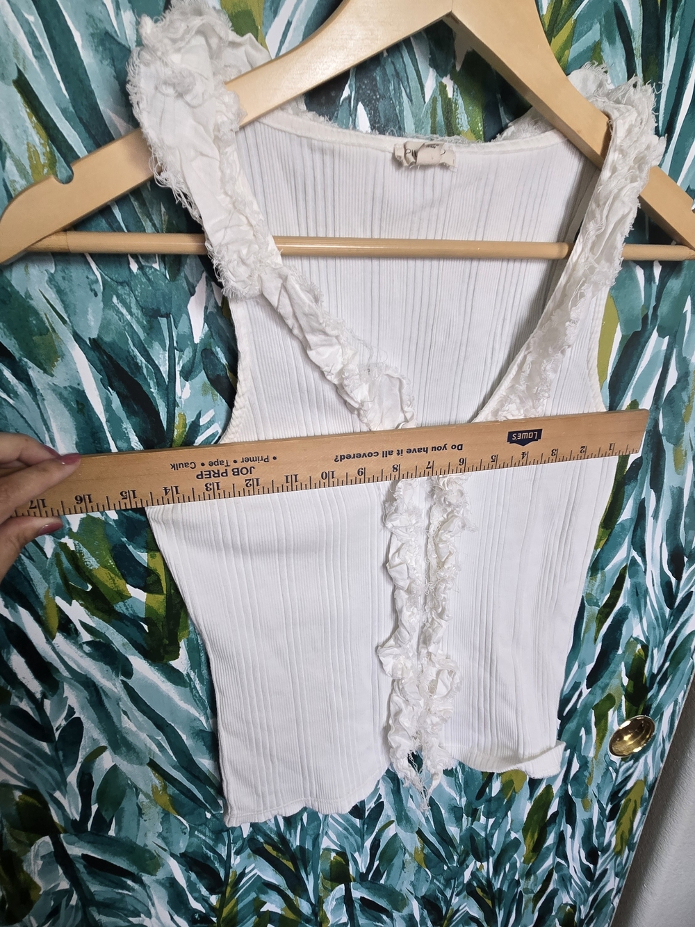 Pilcro V-Neck Ruffle-Front Tank Top - Picture 9 of 9